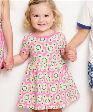 Hanna Andersson Disney Vacation Pocket Dress "Pink Mickey" Size 3T